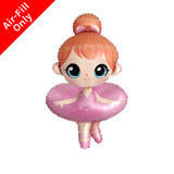 An unpackaged Ballerina Foil Balloon.