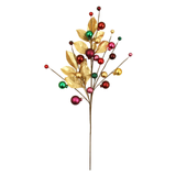 A Colourful Bauble Leaf Spray, measuring approx. 50cm.