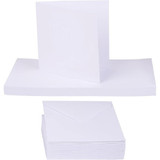 A pack of 50 4” x 4” White Cards & Envelopes.