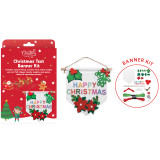 A Christmas Make Your Own Felt Banner Kit, with a Message Design.