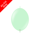 A pack of 50 6" Macaron Green K-Link Latex Balloons, manufactured by Kalisan.