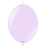 A pack of 50 12" Macaron Lilac K-Link Latex Balloons, manufactured by Kalisan.