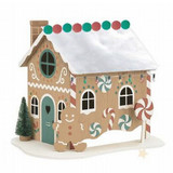 A DIY Wooden Gingerbread House.
