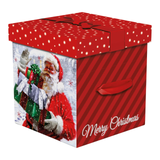 A Christmas Traditional Santa Flat Large Gift Box.