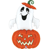 A 34 inch Vintage Halloween Ghost Foil Balloon, manufactured by Betallic.