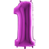 40 inch Purple Number 1 Foil Balloon (1)