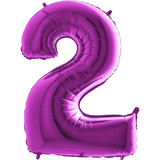 40 inch Purple Number 2 Foil Balloon (1)