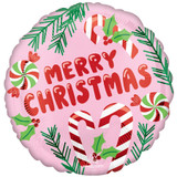 An 18 inch merry Christmas sweetest season foil balloon, manufactured by Anagram.