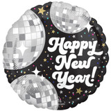 An 18 inch happy New Year disco glamour foil balloon, manufactured by Anagram.