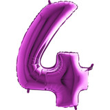 40 inch Purple Number 4 Foil Balloon (1)