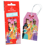 A pack of 6 Disney Princess Christmas Gift Tags.