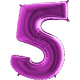 40 inch Purple Number 5 Foil Balloon (1)