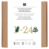 A Christmas Advent Calendar Stick & Stitch Embroidery Kit, manufactured by Rico Design.