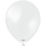 A bag of 25 18" Pearl White Latex Balloons, manufactured by Kalisan.