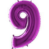 40 inch Purple Number 9 Foil Balloon (1)