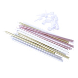 A pack of 16 18cm Assorted Cake Candles, manufactured by PME Cake.