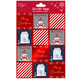 A pack of 32 Contemporary Christmas Gift Tags.
