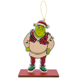 A Festive Shrek Crystal Art Hanging Buddies Kit, manufactured by Craft Buddy.
