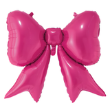 A 39 inch Dark Pink Bow Foil Balloon.