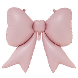 A 39 inch Baby Pink Bow Foil Balloon.