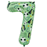34 inch Green Football Number 7 Foil Balloon (1)