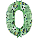 34 inch Green Football Number 0 Foil Balloon (1)