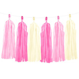 Pink & Cream Tassel Garland - 1.5m (1)