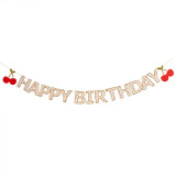 A 2.5m Rococo Cherries Happy Birthday Card Banner.