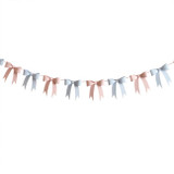 A 2.5m Pastel Pink & Blue Bow Garland.