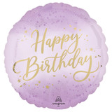 An 18 inch Lavender Luxe Birthday Foil Balloon, manufactured by Anagram.