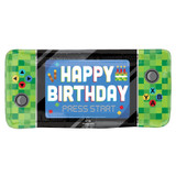 A 27 inch 8-Bit Birthday Supershape Foil Balloon, manufactured by Anagram.