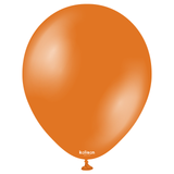 A pack of 50 11" Metallic Orange Latex Balloons, manufactured by Kalisan.