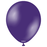 A pack of 50 11" Metallic Violet Latex Balloons, manufactured by Kalisan.