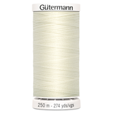 A 250m spool of Ivory Sew All Thread, manufactured by Gutermann.