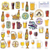 A box of Haco Beer Stickers, manufactured by Greeting Life.