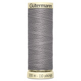 A 100m spool of Silver Grey Sew All Thread, manufactured by Gutermann.