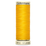 A 100m spool of Goldenrod Sew All Thread, manufactured by Gutermann.