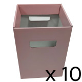 Matt Pastel Pink Flower Boxes - 18cm x 24cm (10)