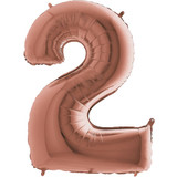 40 inch Rose Gold Number 2 Foil Balloon (1)