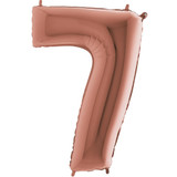 40 inch Rose Gold Number 7 Foil Balloon (1)