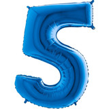 40 inch Blue Number 5 Foil Balloon (1)