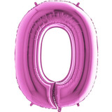 40 inch Fuchsia Number 0 Foil Balloon (1)