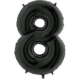 40 inch Black Number 8 Foil Balloon (1)