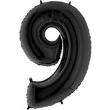 40 inch Black Number 9 Foil Balloon (1)