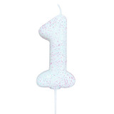Age One Iridescent Glitter Candle (1)