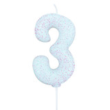 Age Three Iridescent Glitter Candle (1)