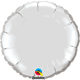 18" Silver Round Foil Balloon (1) - UNPACKAGED