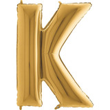 40 inch Gold Letter K Foil Balloon (1)