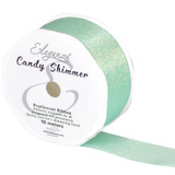 Caribbean Blue Candy Shimmer Metallic Ribbon - 38mm x 10m (1)