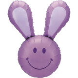 37 inch Lavender Smiling Bunny Foil Balloon (1)